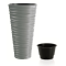 Kvetináč Prosperplast SAND SLIM šedý kámen 34,9 cm