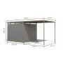 plechový domček KARIBU CALLISTO 2 (98015) sivý LG4069
