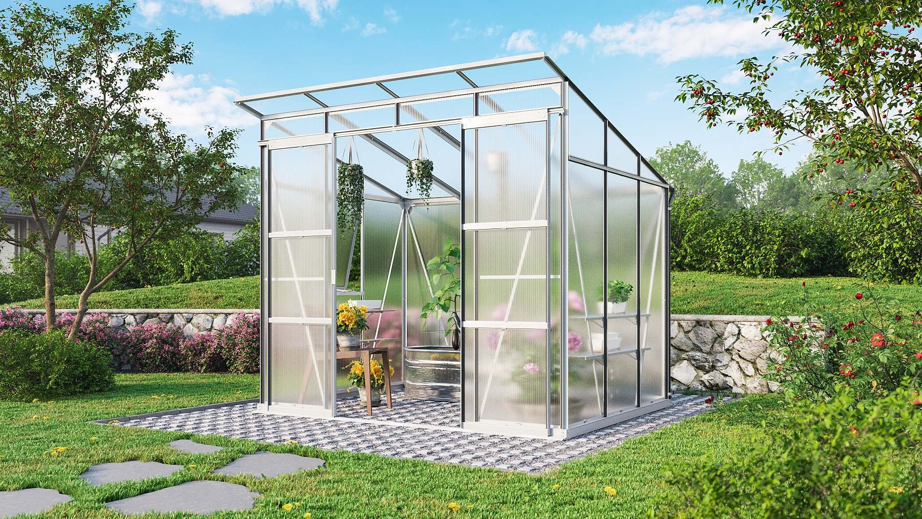 VITAVIA GARDEN skleník VITAVIA PLAYA 5900 PC 6 mm strieborný LG4124
