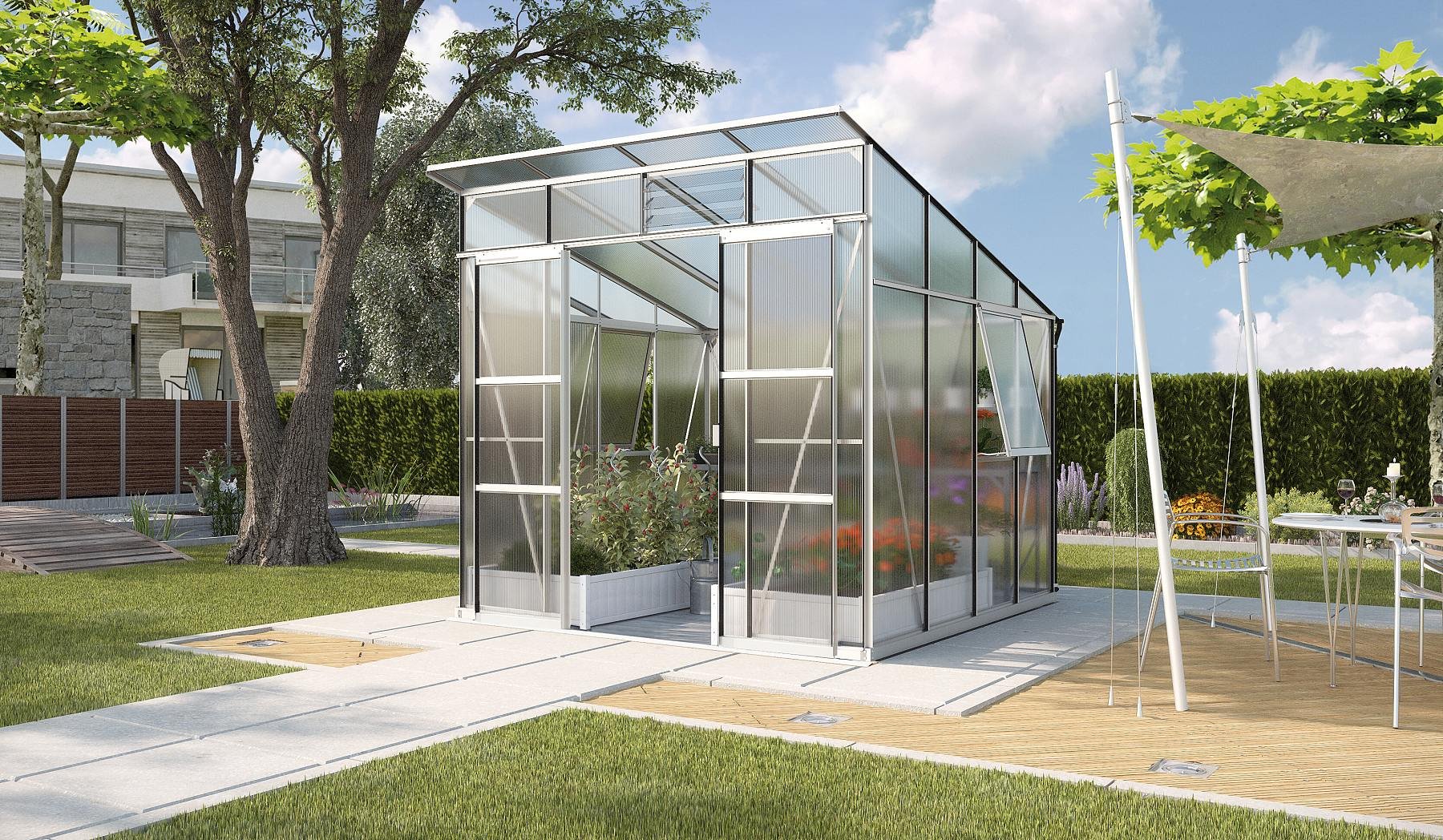 VITAVIA GARDEN skleník VITAVIA PLAYA 7600 PC 6 mm strieborný LG4126