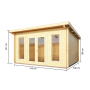 drevený domček KARIBU STAVANGER 3 (82879) natur