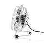 Ventilátor Nedis FNDK1WT10 stolní USB 10 cm, 2,5W, kovový, bílá