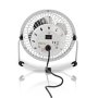Ventilátor Nedis FNDK1WT10 stolní USB 10 cm, 2,5W, kovový, bílá