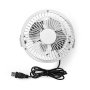 Ventilátor Nedis FNDK1WT10 stolní USB 10 cm, 2,5W, kovový, bílá