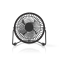 Ventilátor Nedis FNDK1BK10 stolní USB, 10 cm, 2,5 W, kovový, černý