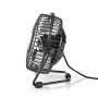 Ventilátor Nedis FNDK1BK10 stolní USB, 10 cm, 2,5 W, kovový, černý