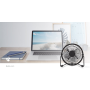 Ventilátor Nedis FNDK1BK10 stolní USB, 10 cm, 2,5 W, kovový, černý
