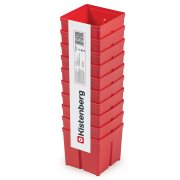 Sada 10 plastových boxů na nářadí TAGER BOX 10,5x10,5x9,7 cm, červené