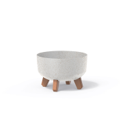 Květináč GRACIA LOW ECO WOOD 23,5 cm - barva: bílá ECO