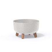 Květináč GRACIA LOW ECO WOOD 28,5 cm - barva: bílá ECO