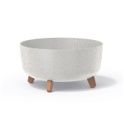 Květináč GRACIA LOW ECO WOOD 38 cm - barva:  bílá ECO