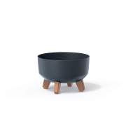 Květináč GRACIA LOW ECO WOOD 23,5 cm - barva: antracit ECO