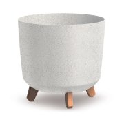 Květináč GRACIA TUBUS ECO WOOD 29,8 cm - barva: bílá ECO
