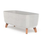 Květináč GRACIA CASE ECO WOOD 58 cm - barva: bílá ECO