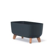 Květináč GRACIA CASE ECO WOOD 39 cm - barva: antracit ECO