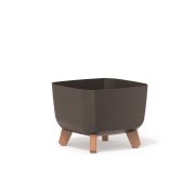 Květináč GRACIA SQUARE ECO WOOD 24 cm - barva: káva ECO
