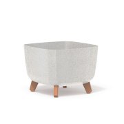 Květináč GRACIA SQUARE ECO WOOD 29 cm - barva: bílá ECO