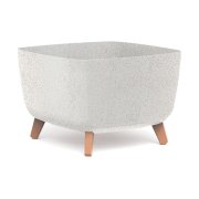 Květináč GRACIA SQUARE ECO WOOD 39 cm - barva: bílá ECO