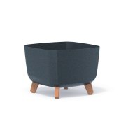 Květináč GRACIA SQUARE ECO WOOD 24 cm - barva: antracit ECO