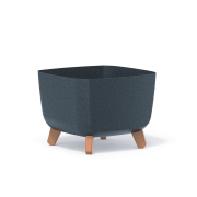 Květináč GRACIA SQUARE ECO WOOD 29 cm - barva: antracit ECO