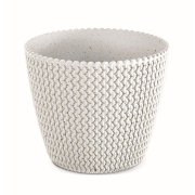 Květináč SPLOFY ECO WOOD 21,8 cm - barva:  bílá ECO
