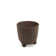 Květináč RYFO N ECO WOOD 12,6 cm - barva: káva ECO