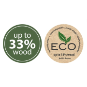Květináč SANDY ROUND ECO WOOD 26,2 cm - barva: bílá ECO