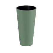 Květináč TUBUS SLIM ECO WOOD 20 cm - zelená ECO