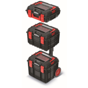 Set kufrů na nářadí C BLOCK ALU LOG 45x38x84,5 cm - barva: černá