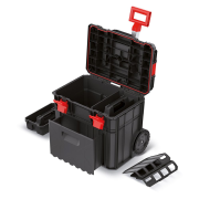 Kufr na nářadí s transp. kolečky X BLOCK PRO 546x380x510 mm - barva: černá