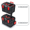 Set kufrů na nářadí a organizéru X BLOCK LOG 546x380x785 mm - barva: černá