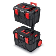 Set kufrů na nářadí a organizéru X BLOCK LOG 546x380x785 mm - barva: černá
