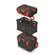Set kufrů na nářadí a organizéru X BLOCK PRO 546x380x970 mm - barva: černá