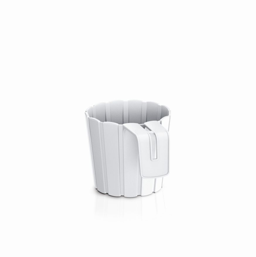Kvetináč závesný BOARDEE HOOK 14,4 cm - farba: biela