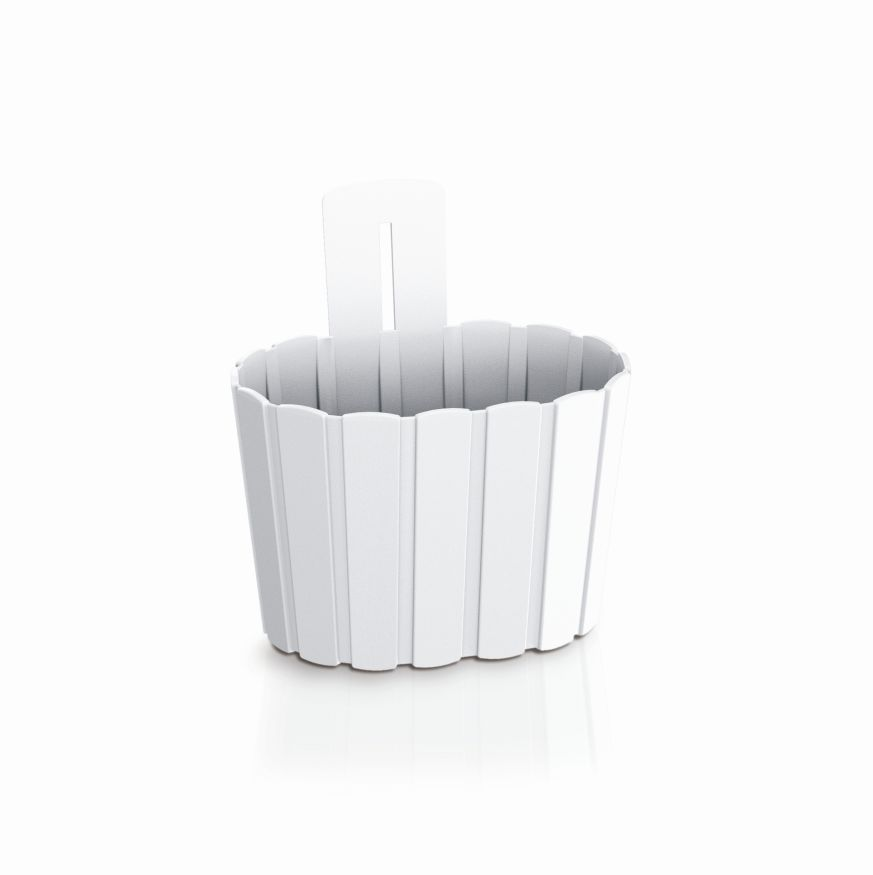 Kvetináč závesný BOARDEE WALL 19,4 cm - farba: biela