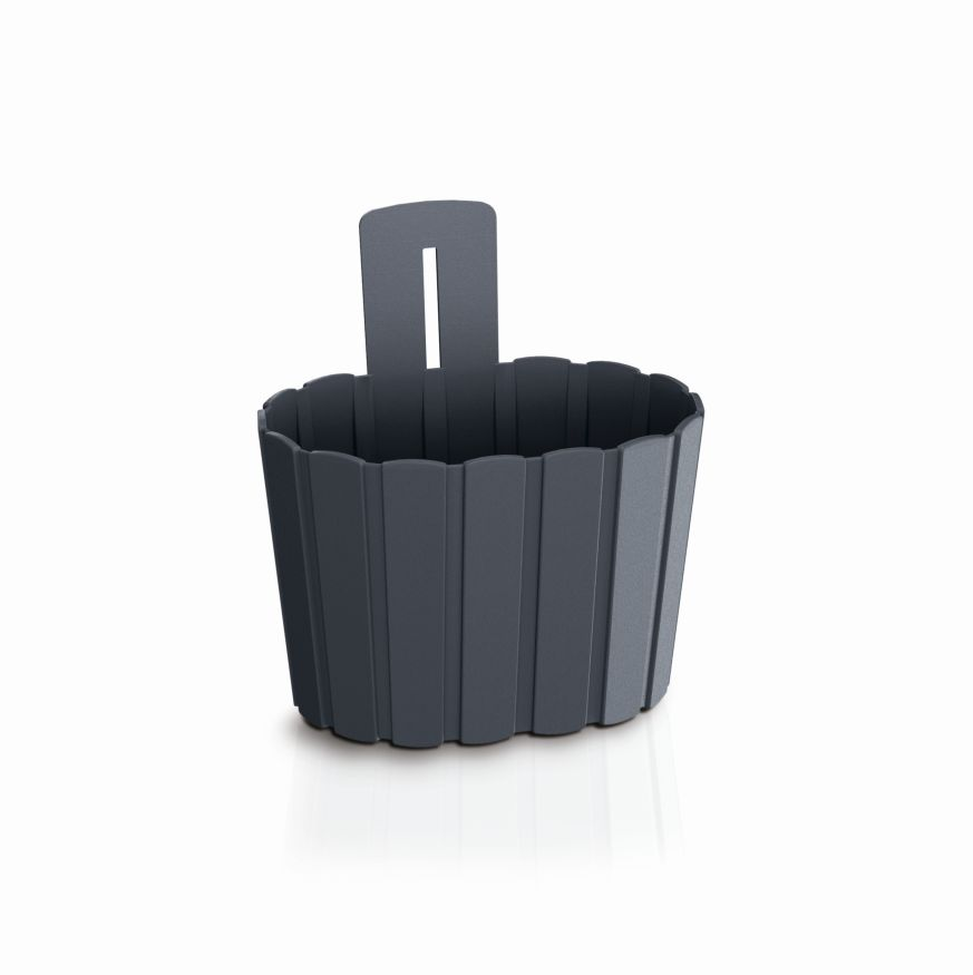 Kvetináč závesný BOARDEE WALL 19,4 cm - farba: antracit