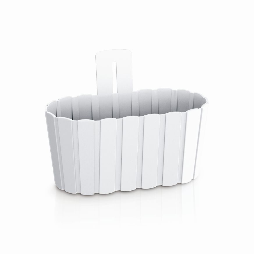 Kvetináč závesný BOARDEE WALL 27,4 cm - farba: biela