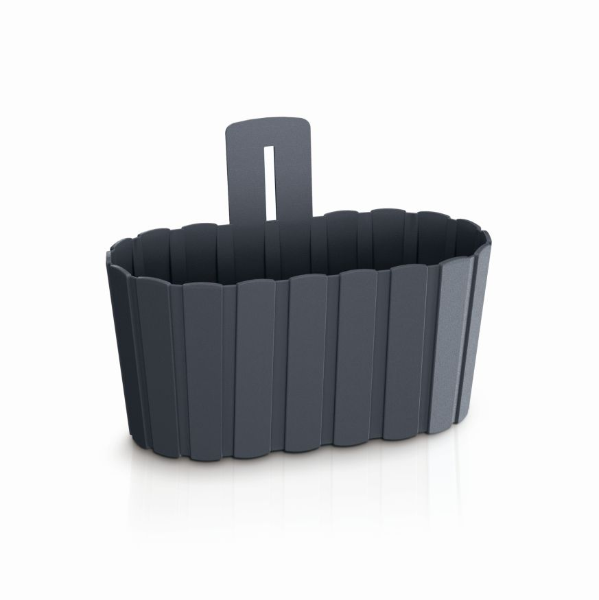 Kvetináč závesný BOARDEE WALL 27,4 cm - farba: antracit