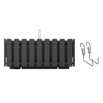Truhlík s kov. držákem BOARDEE FENCYCASE W 38 cm - barva:  antracit