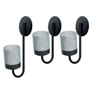 Sada tří květináčů na zeď 2+1 BLOOMIE HANGER SET - barva: šedá