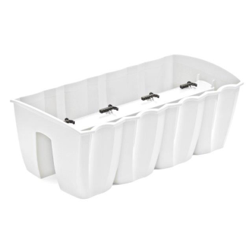Truhlík na zábradlí CROWN 58 cm - barva: bílá