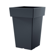 Květináč vysoký LOFLY SQUARE 23,4 cm - barva: antracit