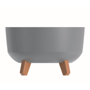 Květináč GRACIA LOW 38 cm - barva: světle šedá