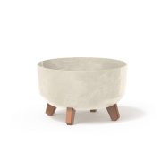 Květináč GRACIA LOW BETON EFFECT 28,5 cm - barva: písková