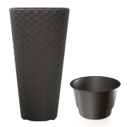 Květináč MATUBA SLIM s vkladem 40 cm - barva: antracit