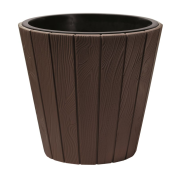Květináč WOODE s vkladem 39,3 cm - barva: hnědá