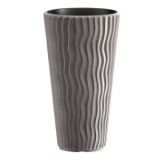 Květináč SANDY SLIM s vkladem 34,9 cm - barva: šedý kámen