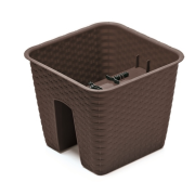 Květináč na zábradlí RATOLLA  28 cm - barva: umbra