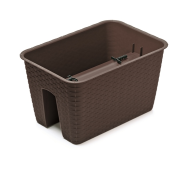 Květináč na zábradlí RATOLLA 40 cm - barva: umbra