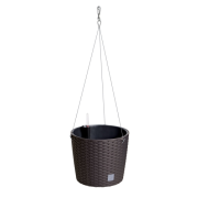 Květináč závěsný RATO ROUND W s vkladem 25,6 cm - barva: umbra
